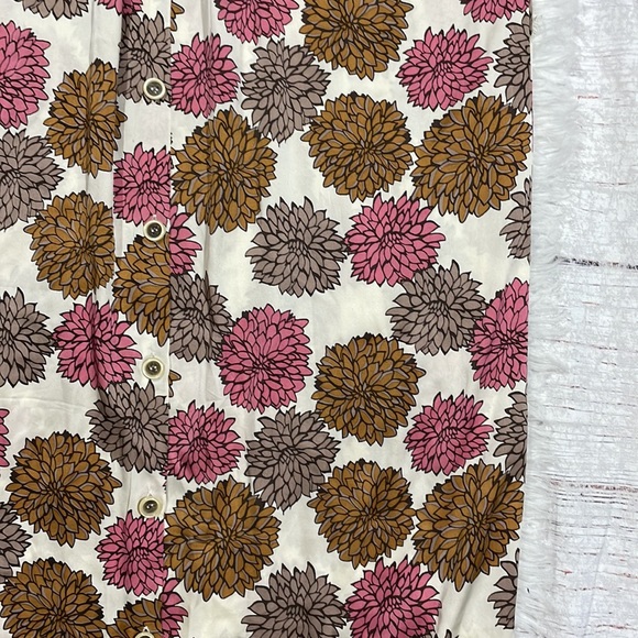 Tucker Silk Blend Floral Button Front Midi Dress - Picture 9 of 12